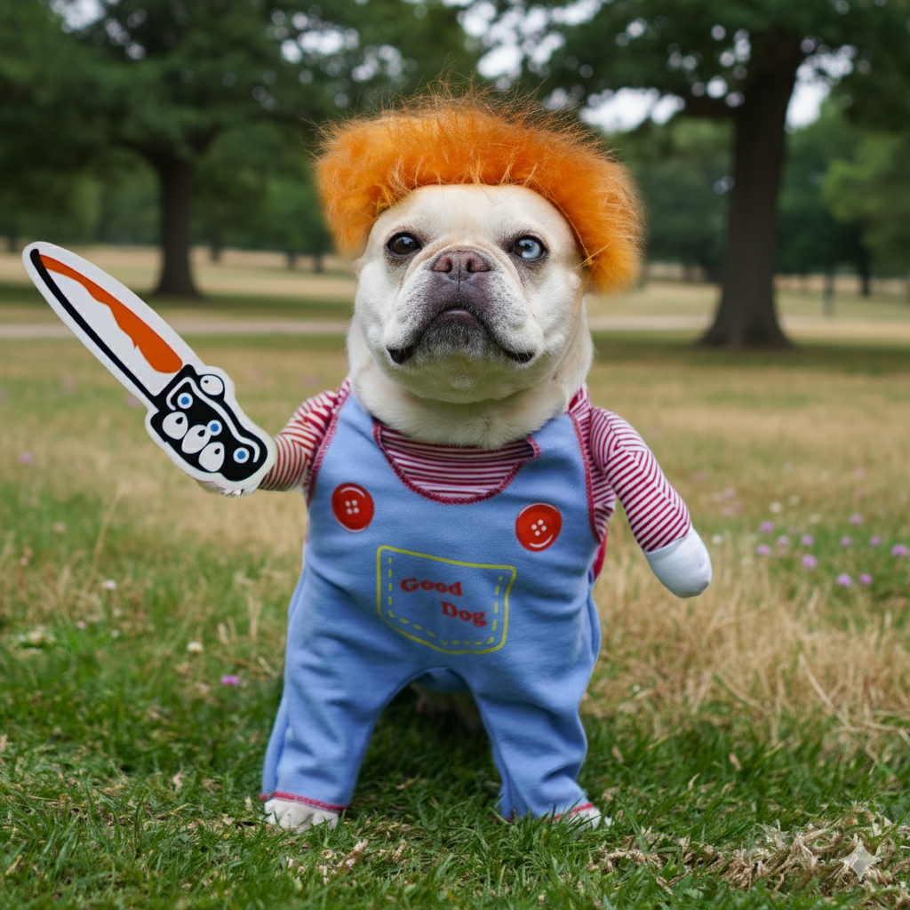 DISFRAZ PARA MASCOTA PERRO O GATO DE CHUCKY