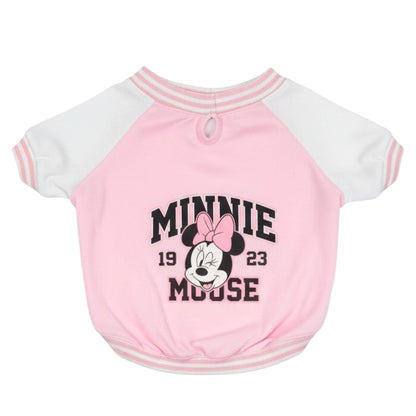 Beisbolera Minnie Mouse rosada para perros y gatos en 
algodón perchado vista frontal - Animal Power Colombia 3
