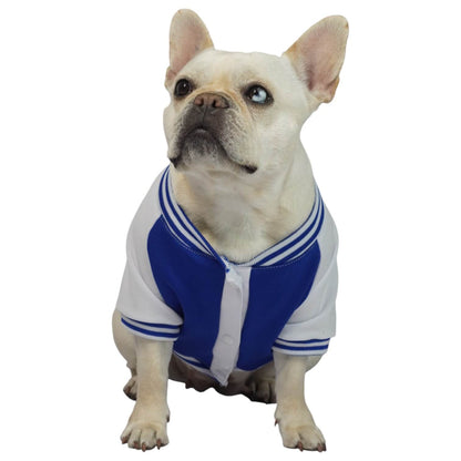 Beisbolera Snoopy azul para perros y gatos en algodón 
perchado vista frontal - Animal Power Colombia 5
