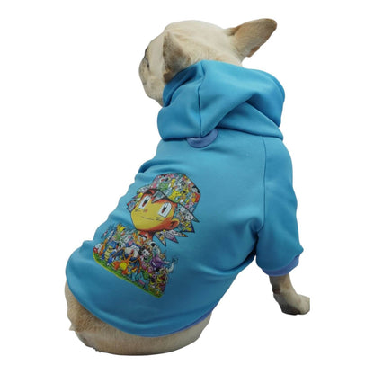  Buzo anime Pokémon Ash para perros y gatos en algodón 
perchado azul vista frontal - Animal Power Colombia
3