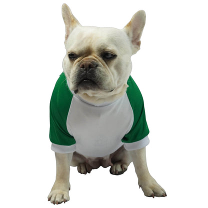 Camiseta Atlético Nacional para perros y gatos en tela 
deportiva verde con blanco vista frontal - Animal Power Colombia

